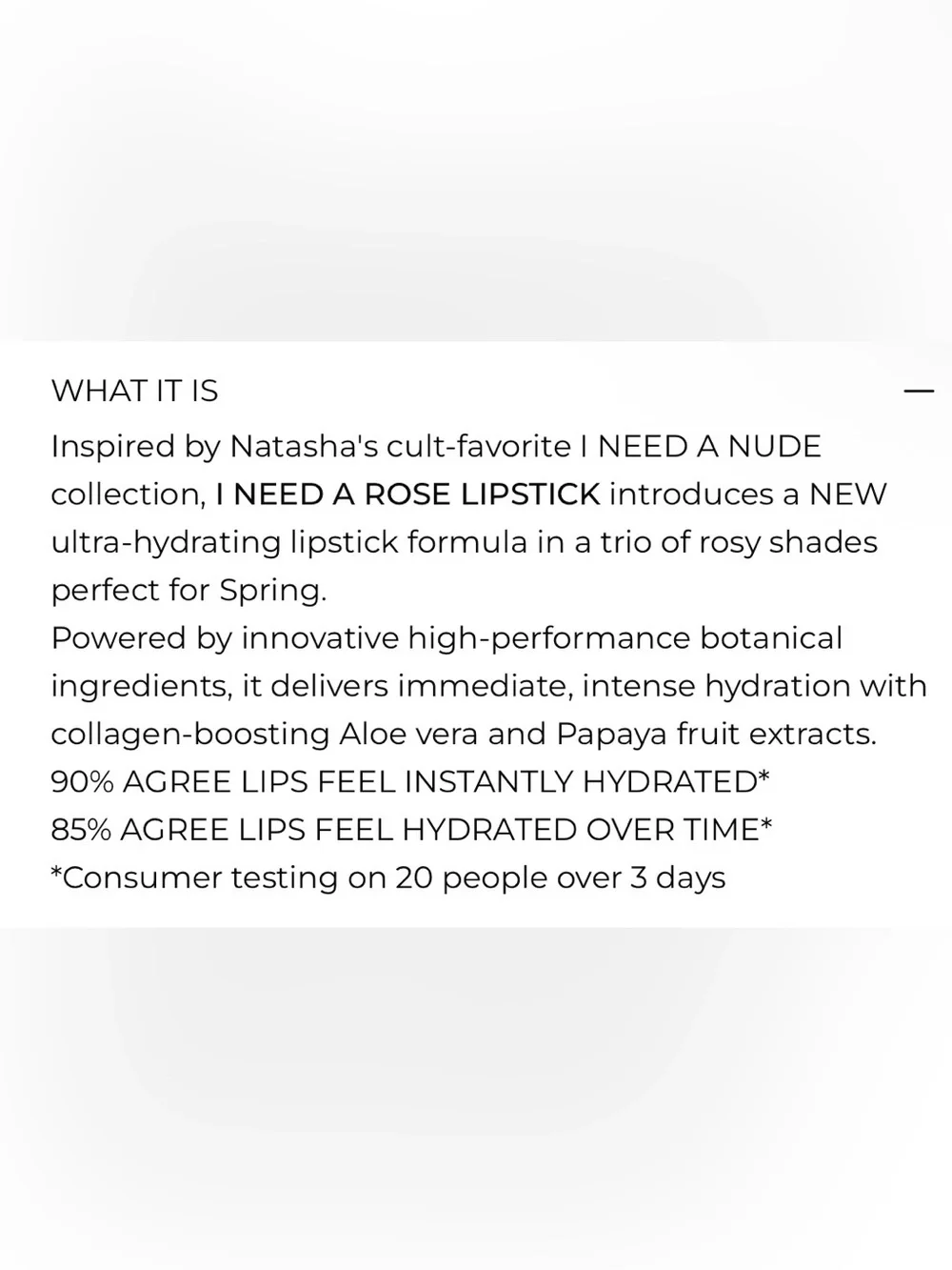 NATASHA DENONA I NEED A ROSE LIPSTICK VOLUPTUOUS CREAMY HYDRATING LIP COLOR